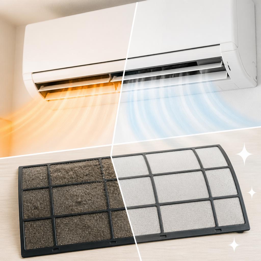 冬の電気代高騰を防ぐ！エアコン暖房の効率を劇的に上げるフィルター掃除