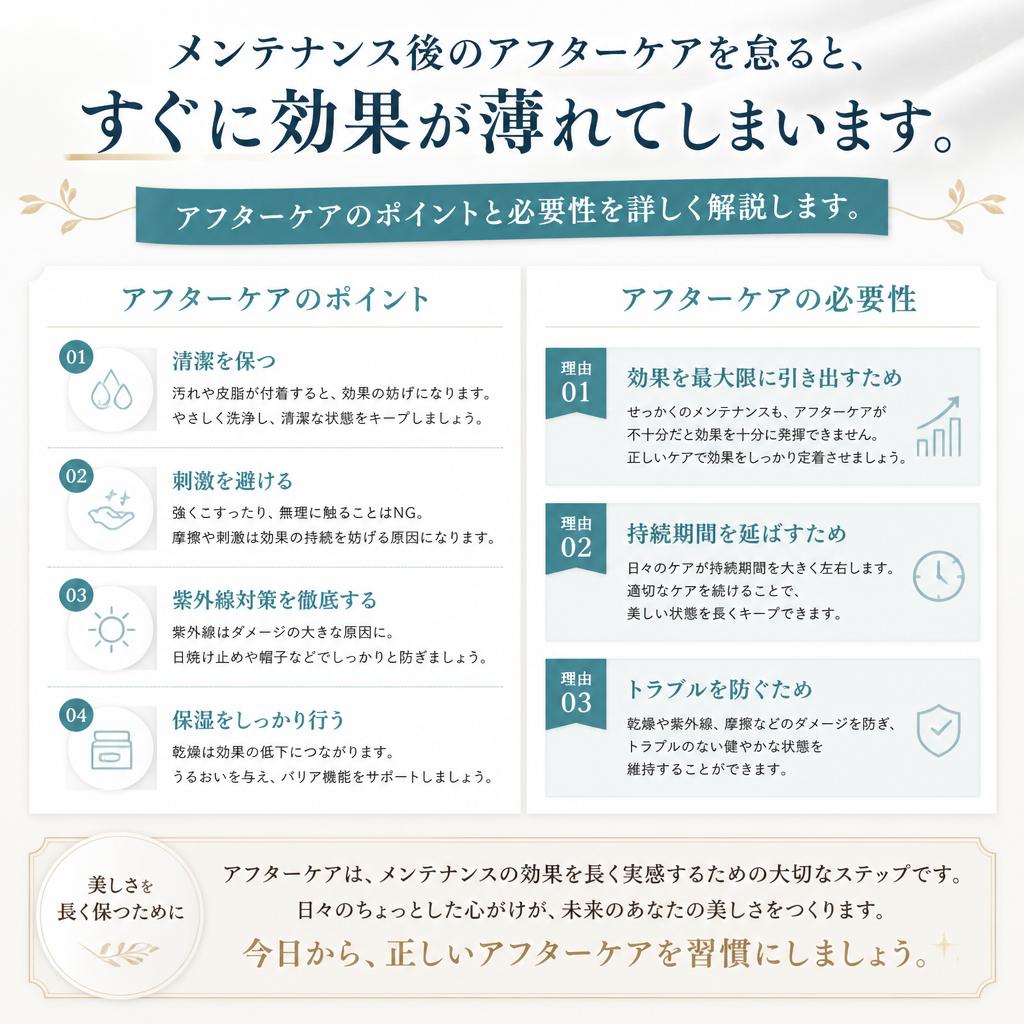 アフターケアの重要性