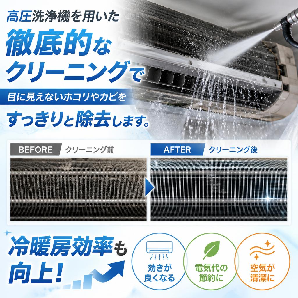 高圧洗浄による徹底的なクリーニング