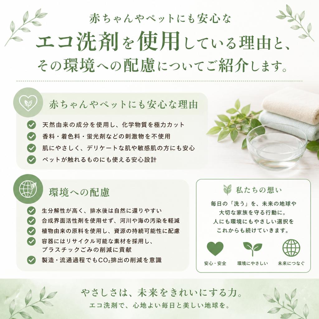 使用する洗剤のこだわり