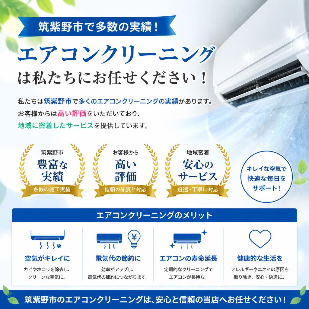 筑紫野市のエアコンクリーニングの実績