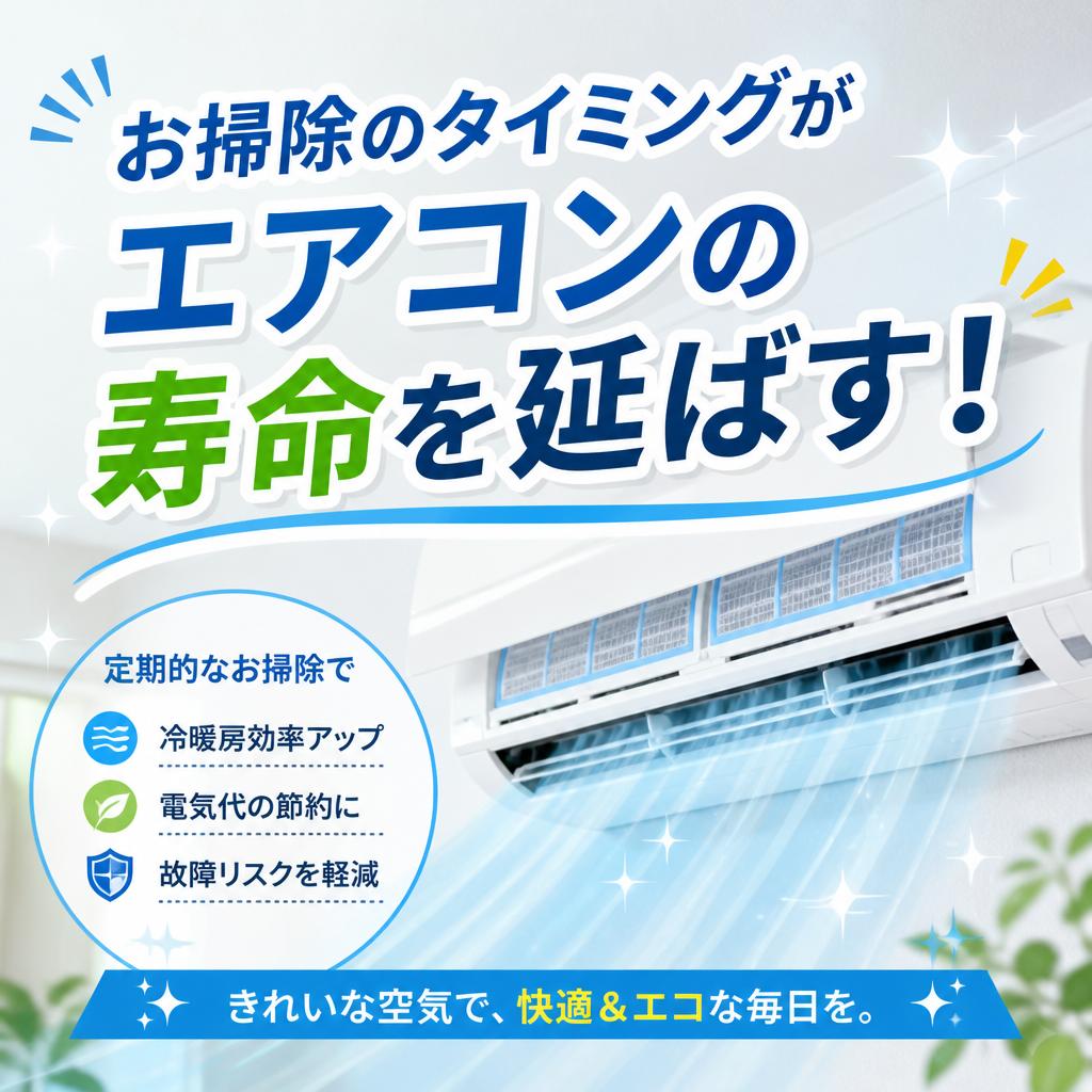 お掃除のタイミングがエアコンの寿命を延ばす！
