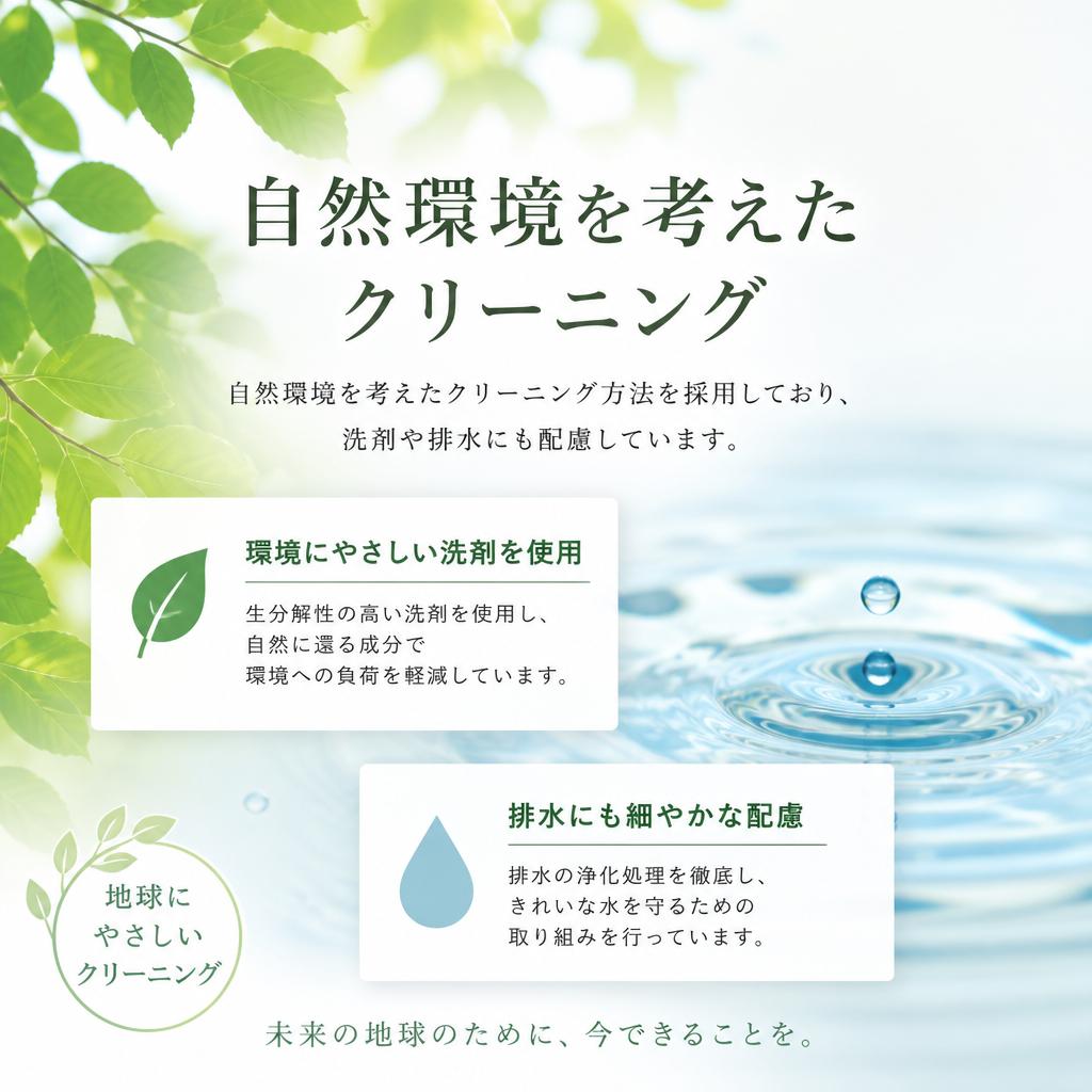 環境に配慮したクリーニング方法