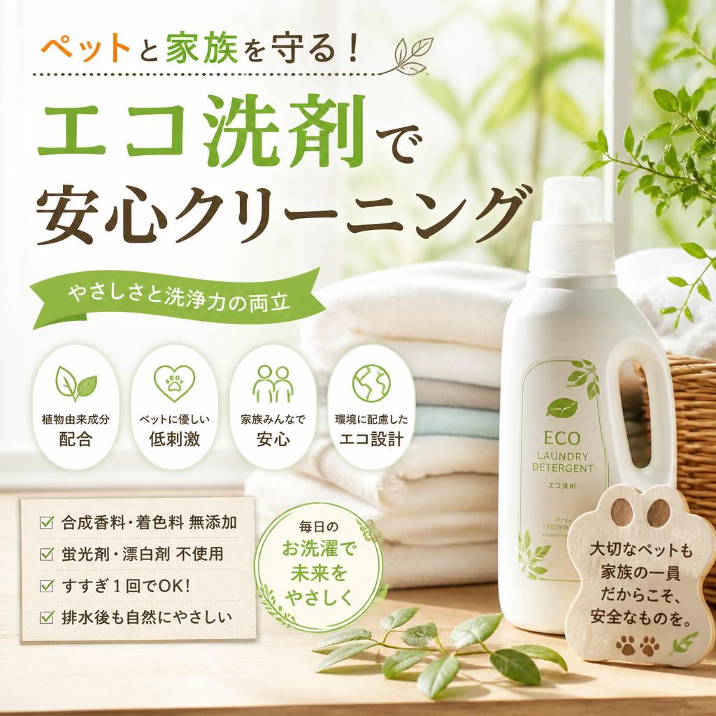 ペットと家族を守る！エコ洗剤で安心クリーニング