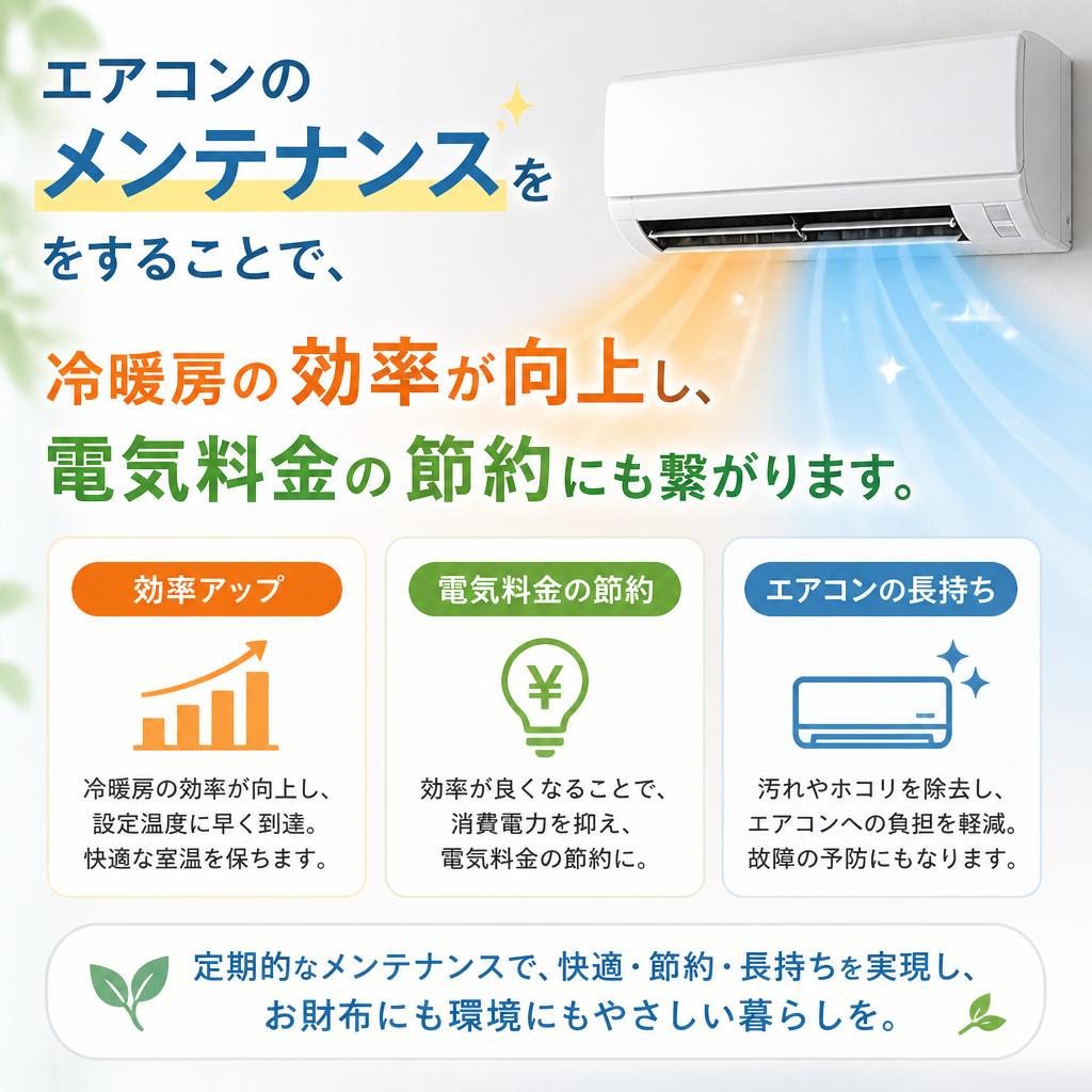 エアコンの効率を高めるメンテナンス