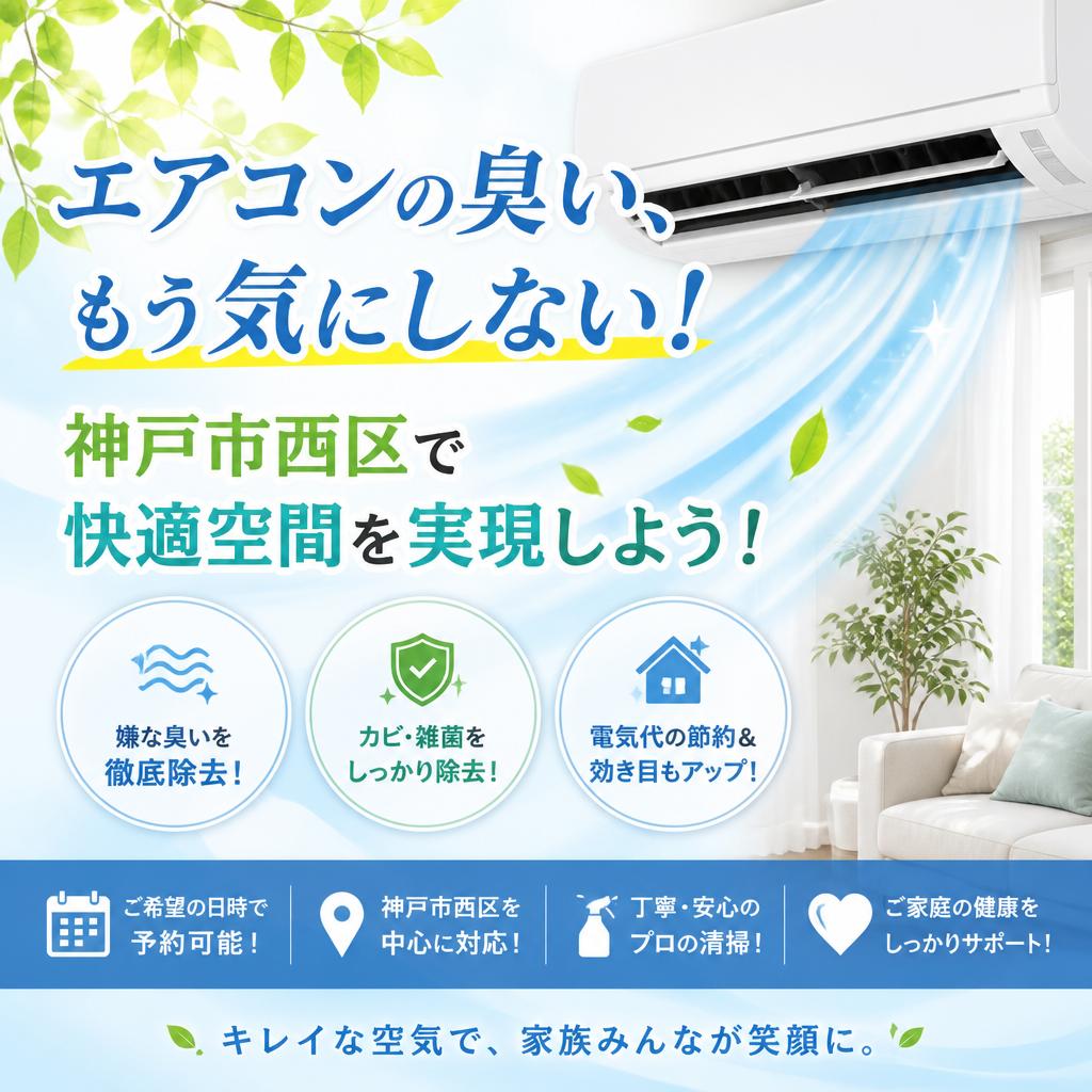 エアコンの臭い、もう気にしない！神戸市西区で快適空間を実現しよう！