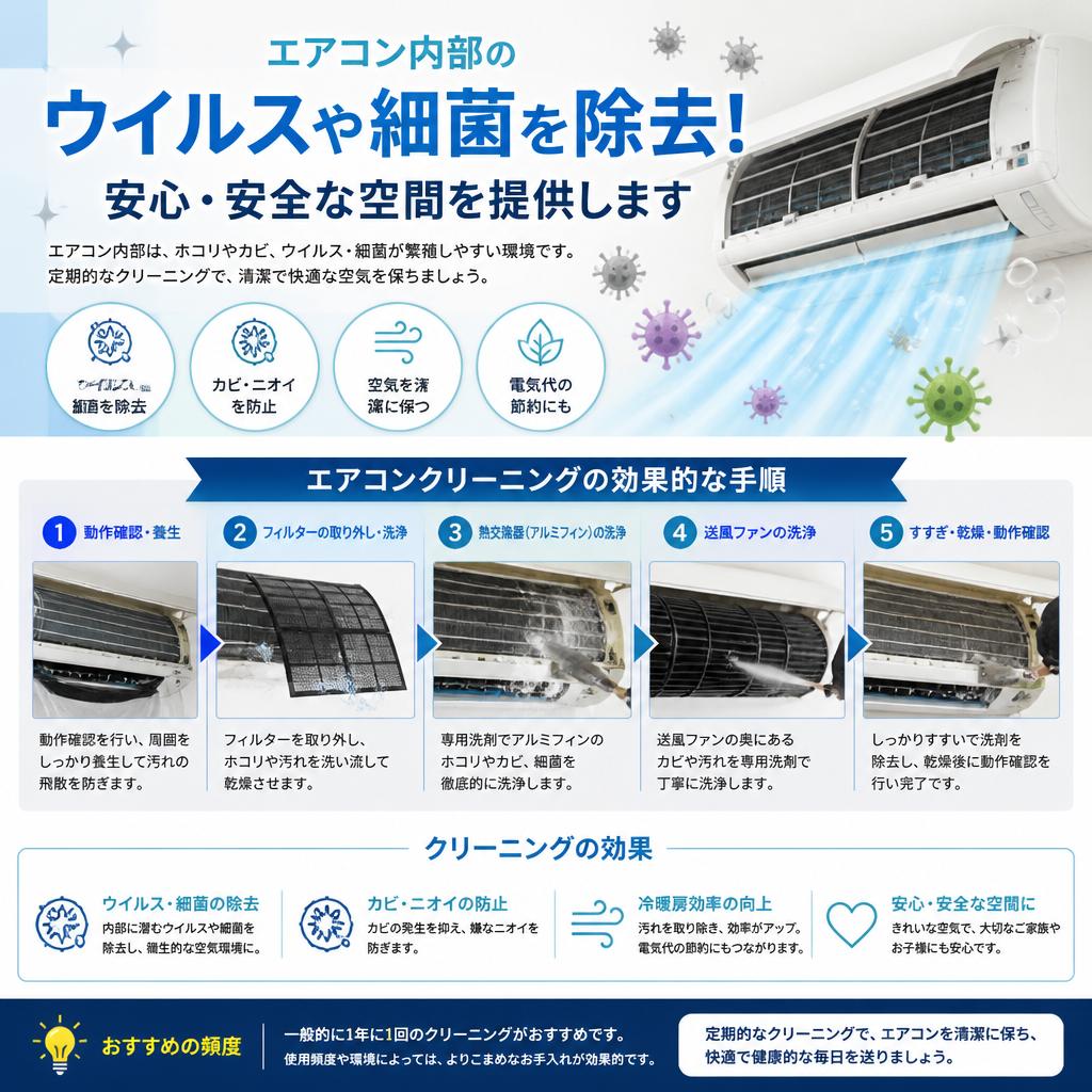 ウイルス対策のためのクリーニング