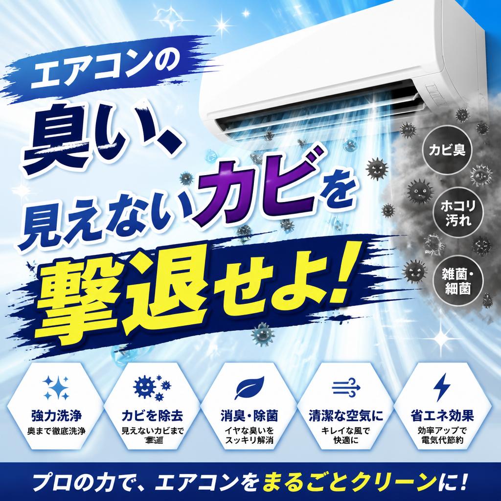 エアコンの臭い、見えないカビを撃退せよ！