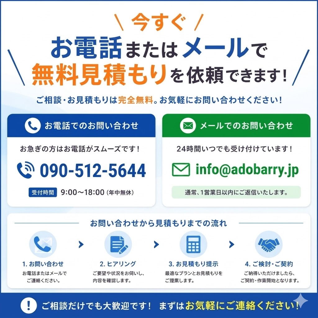 7. 今すぐお問い合わせを！