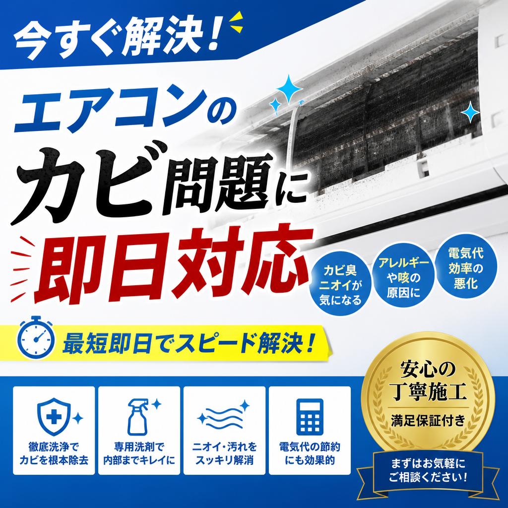 今すぐ解決！エアコンのカビ問題に即日対応