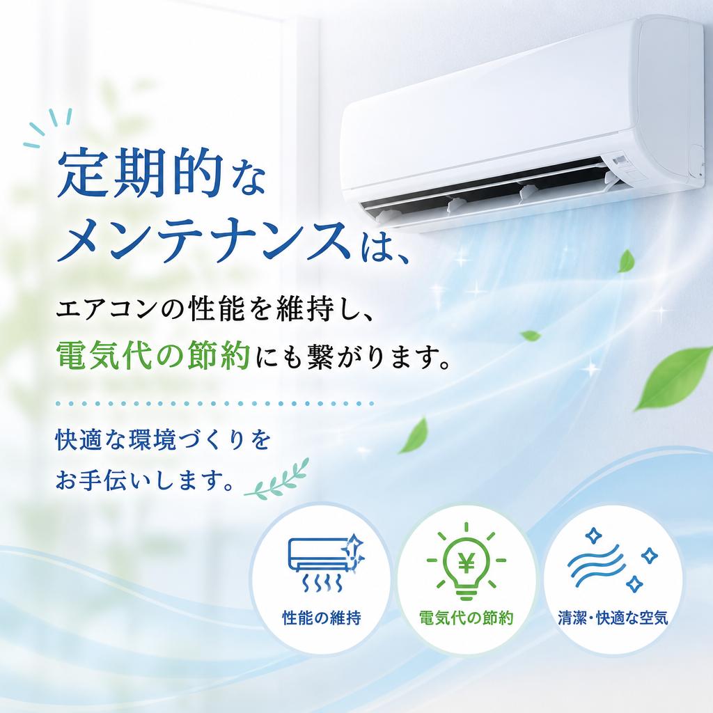 メンテナンスで長寿命と節電効果