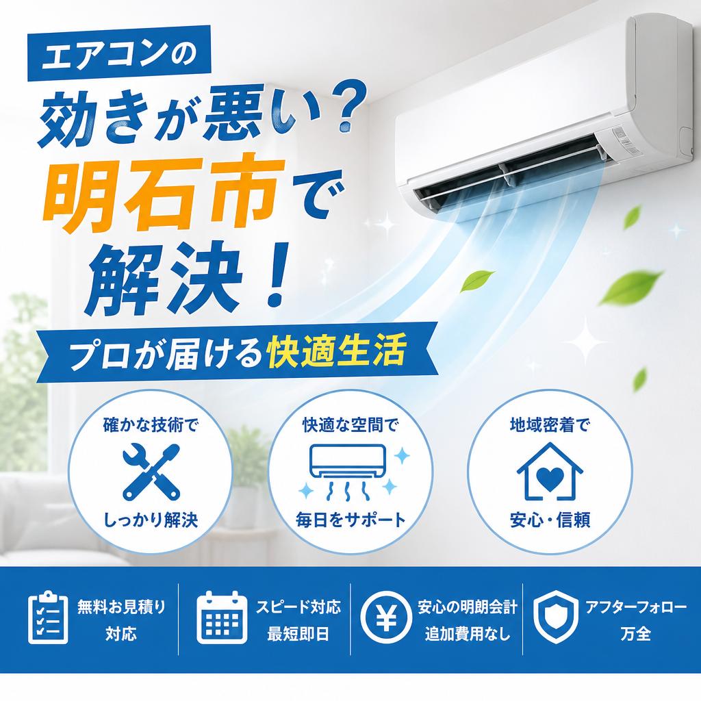 エアコンの効きが悪い？明石市で解決！プロが届ける快適生活