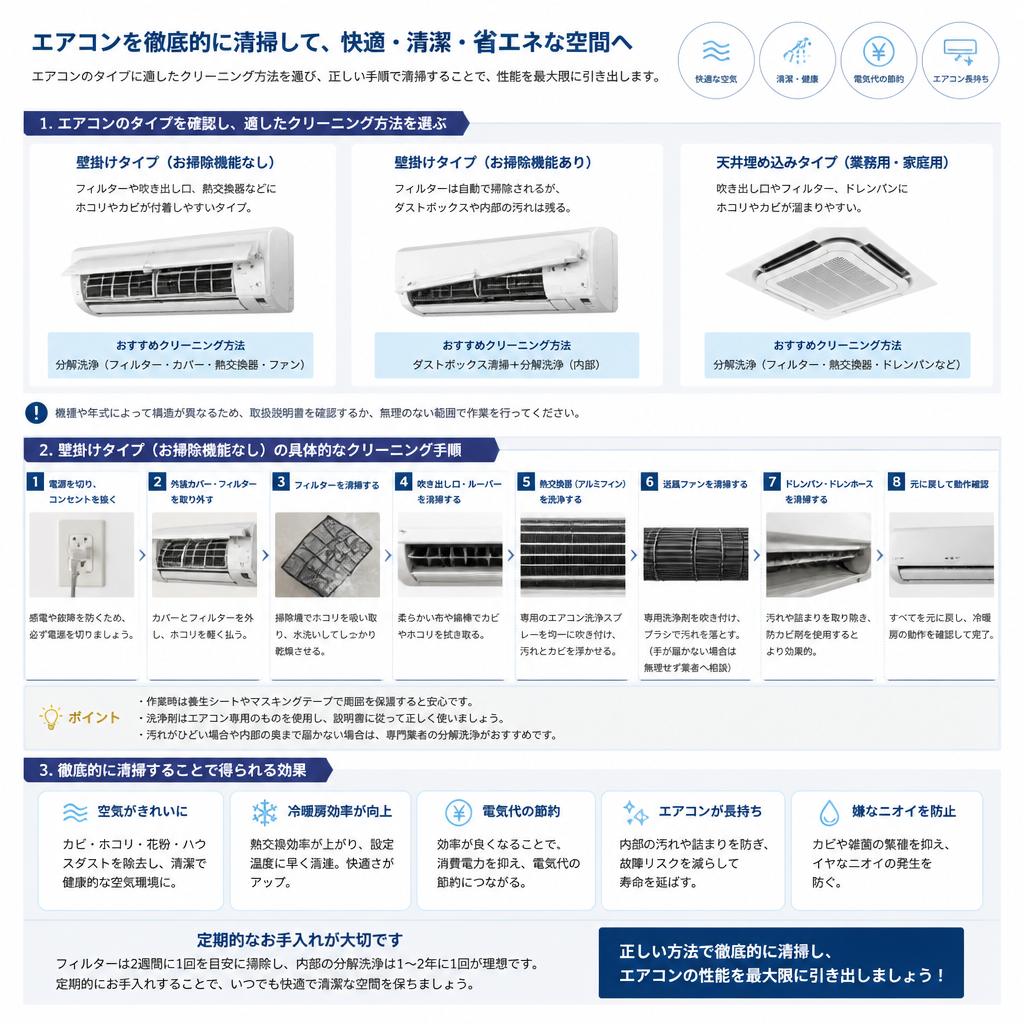 クリーニング方法の具体例