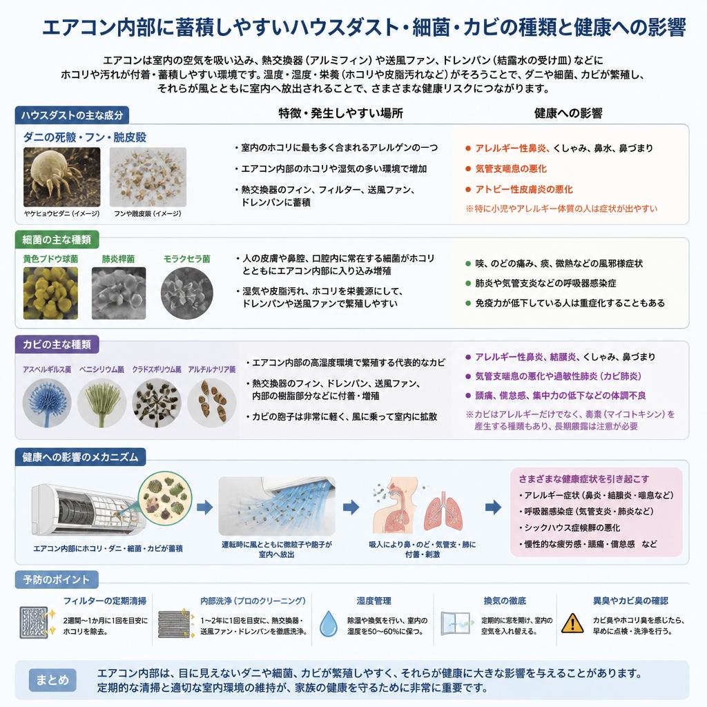 2. エアコン内部のハウスダスト