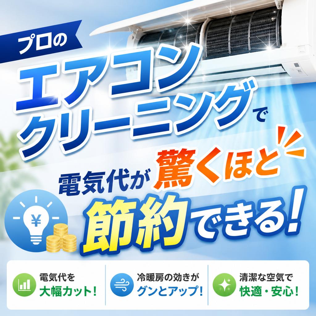 プロのエアコンクリーニングで電気代が驚くほど節約できる！