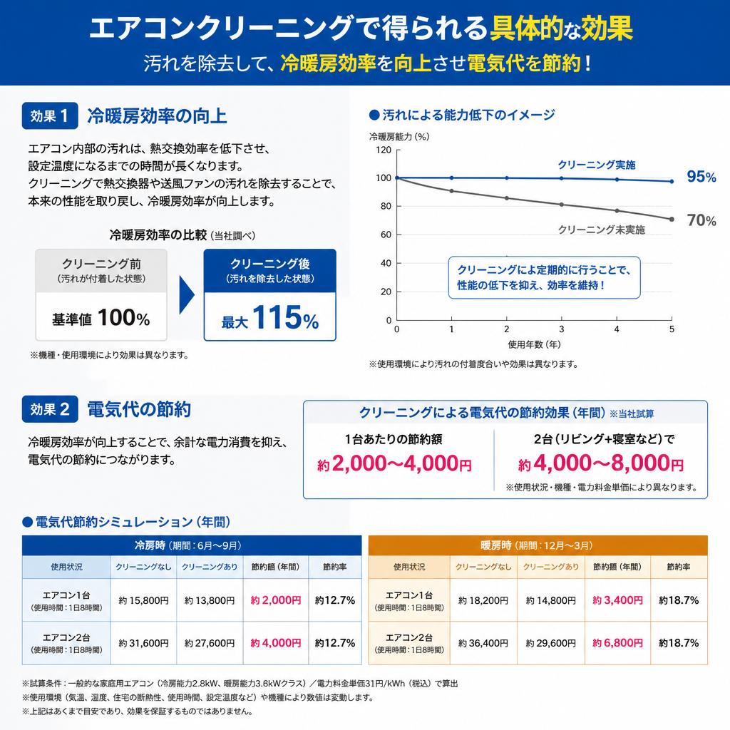 エアコンクリーニングの効果