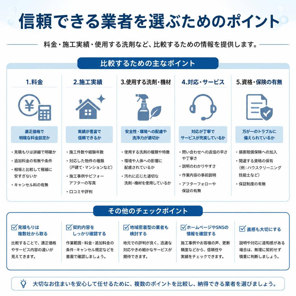 エアコンクリーニング業者の選び方