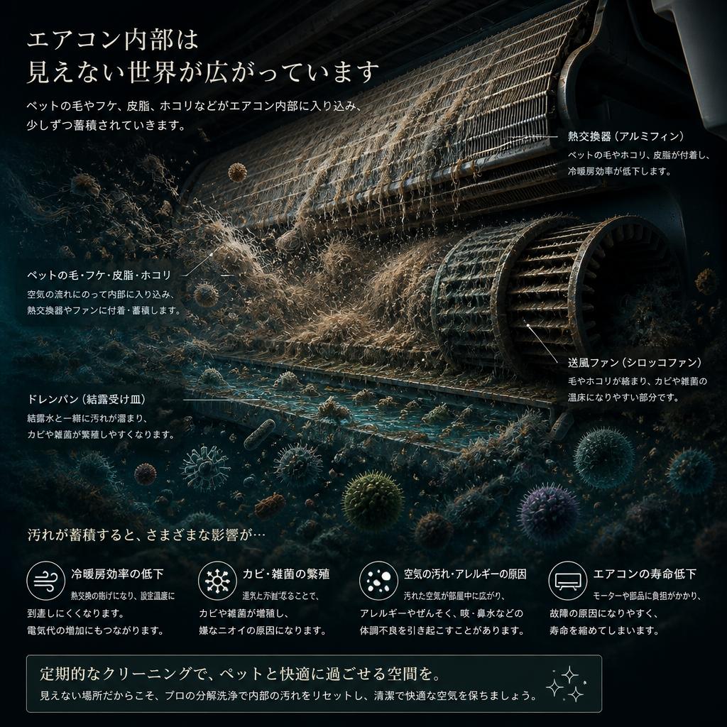 エアコン内部のエコシステム