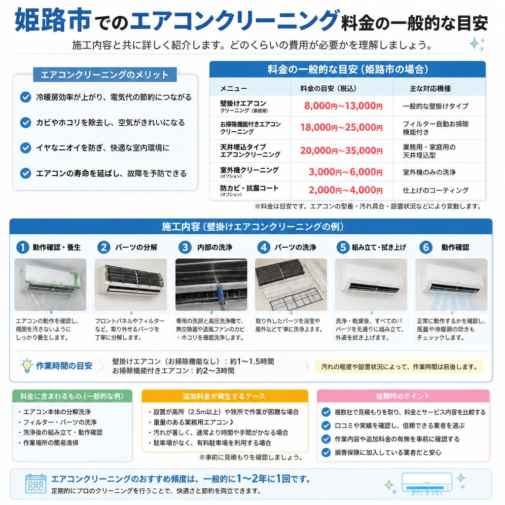 姫路市のエアコンクリーニング料金相場