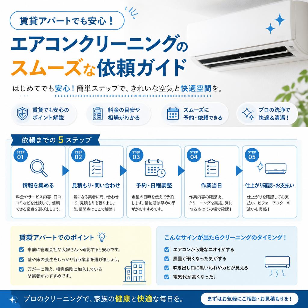賃貸アパートでも安心！エアコンクリーニングのスムーズな依頼ガイド