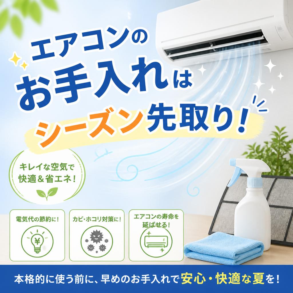 エアコンのお手入れはシーズン先取り！