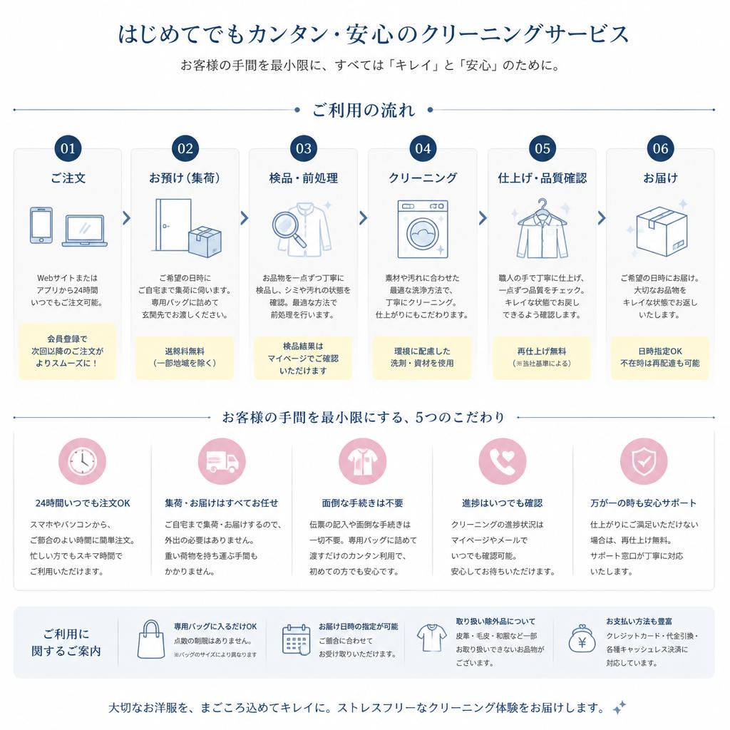 エアコンクリーニングの流れ