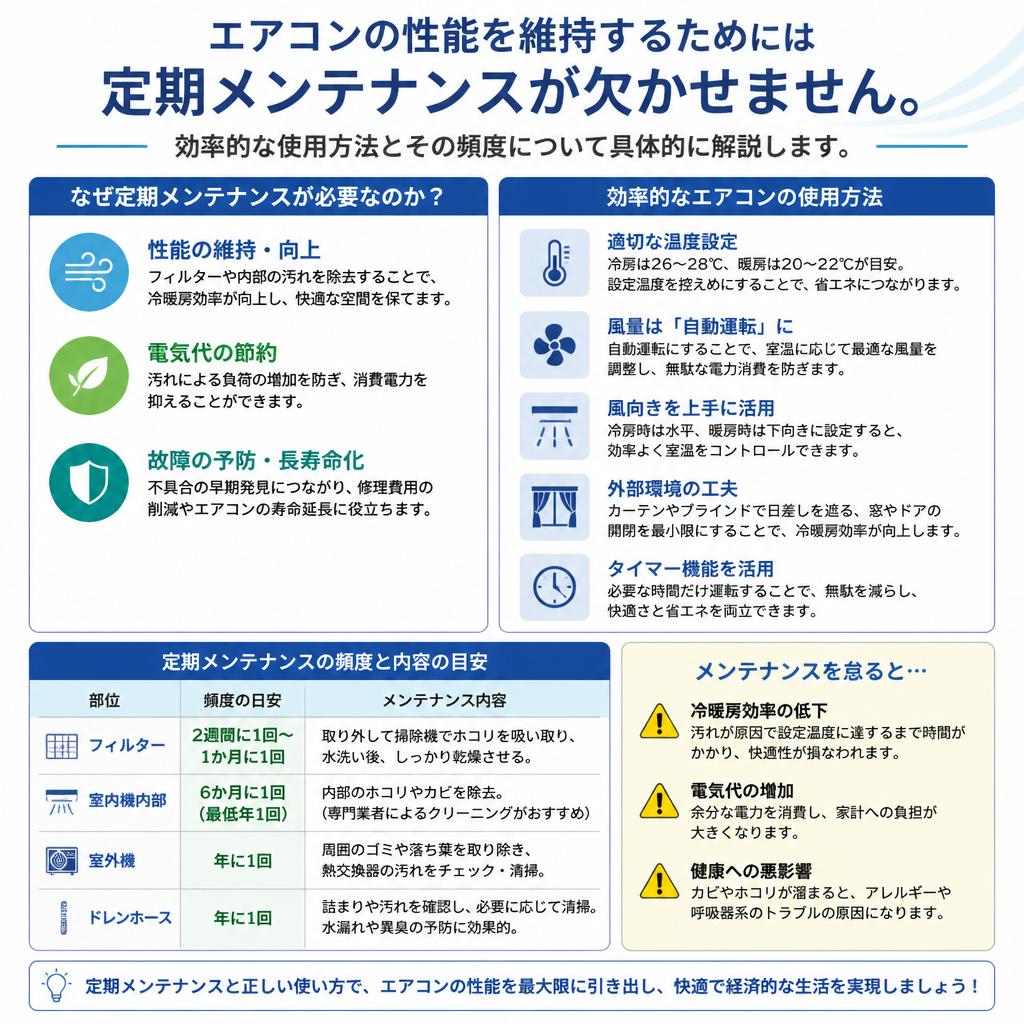 定期メンテナンスがカギ！