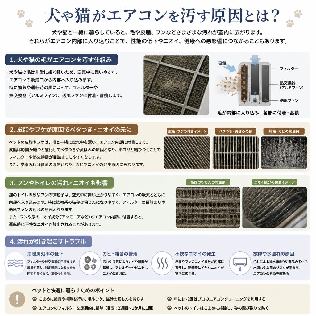 エアコン汚れの原因とは？