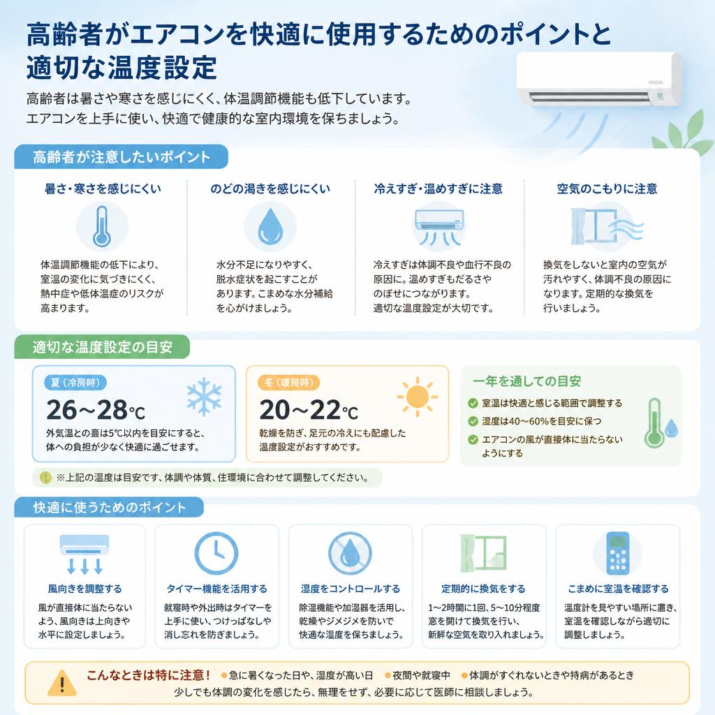 高齢者向けのエアコン利用ガイド