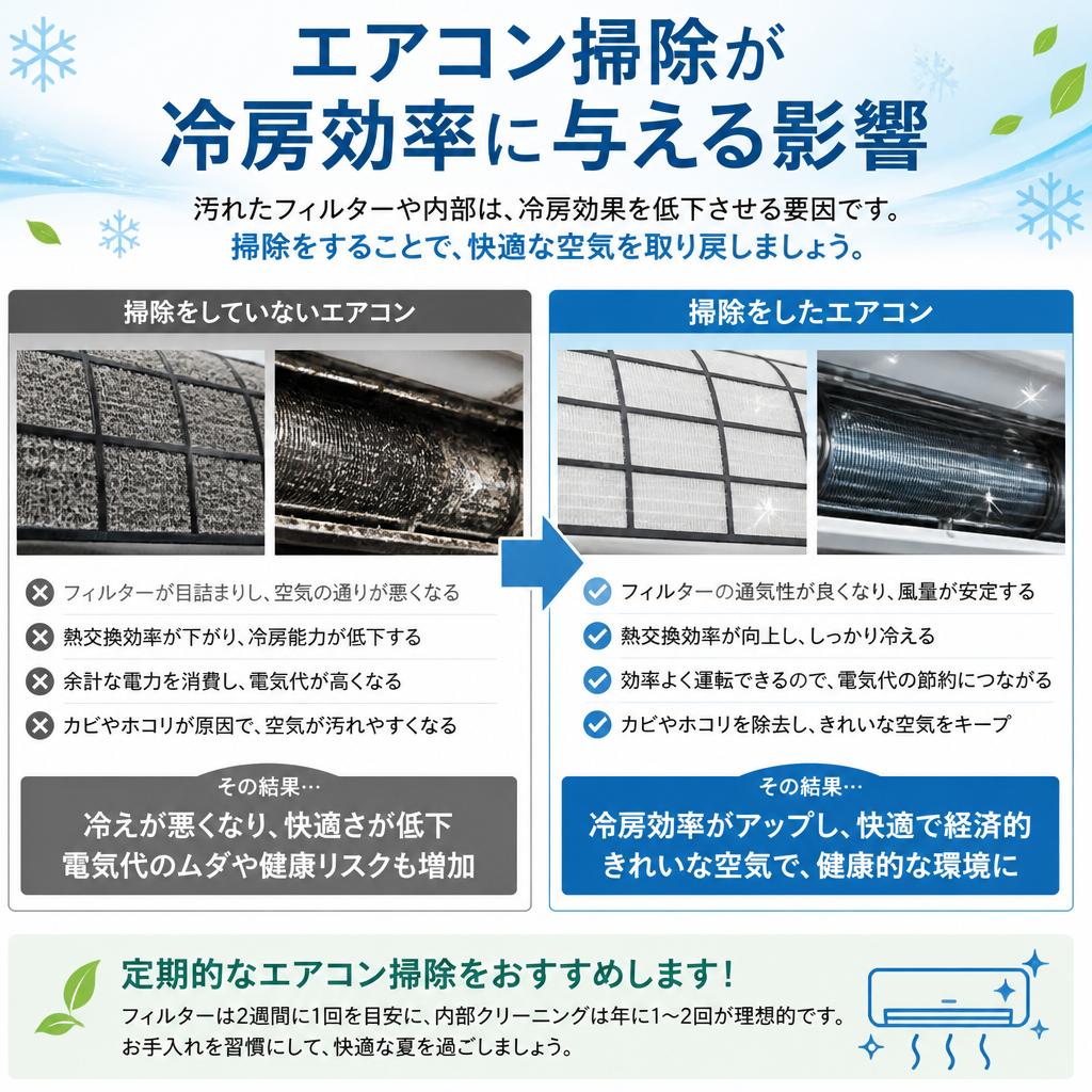 冷房効率と掃除の関係
