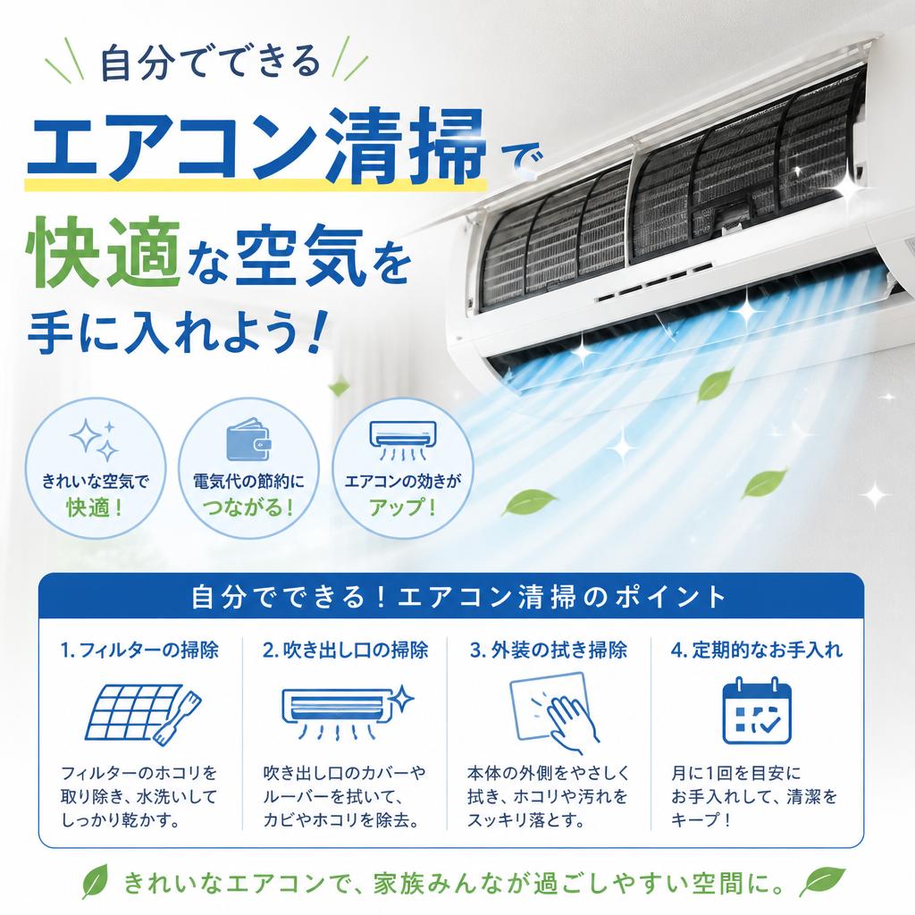 自分でできるエアコン清掃で快適な空気を手に入れよう！