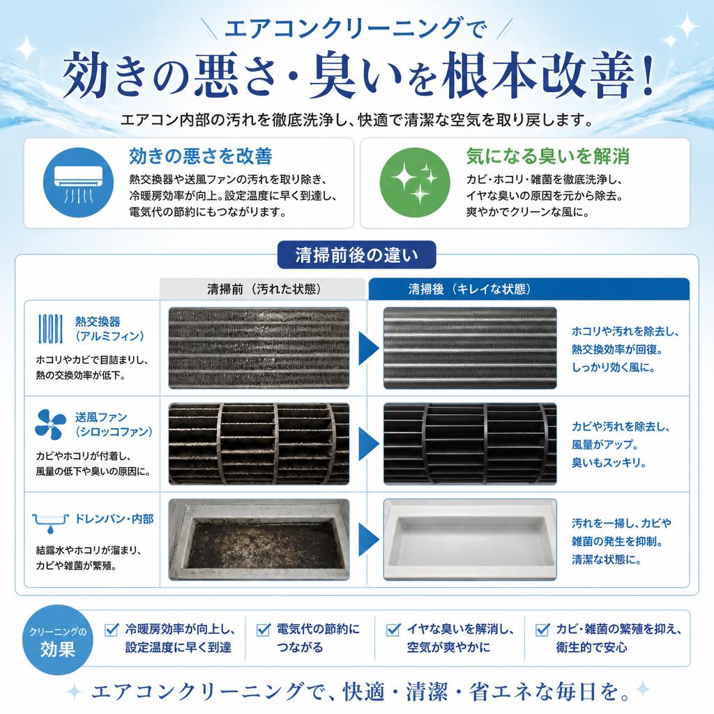 エアコンクリーニングで解決できる問題
