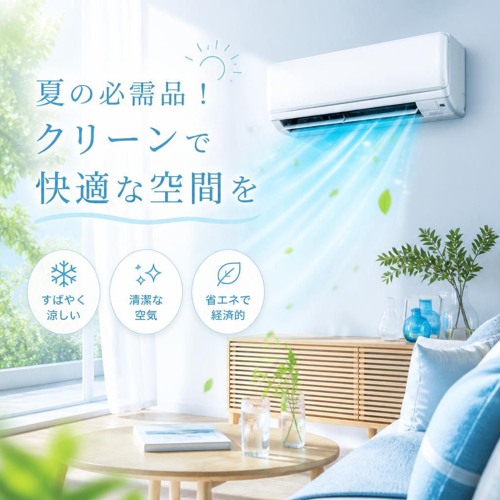 夏の必需品！クリーンで快適な空間を