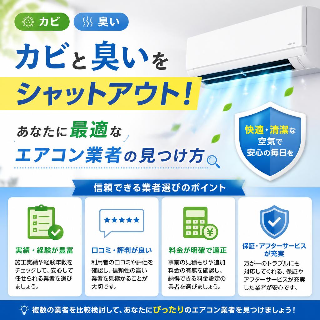 カビと臭いをシャットアウト！あなたに最適なエアコン業者の見つけ方