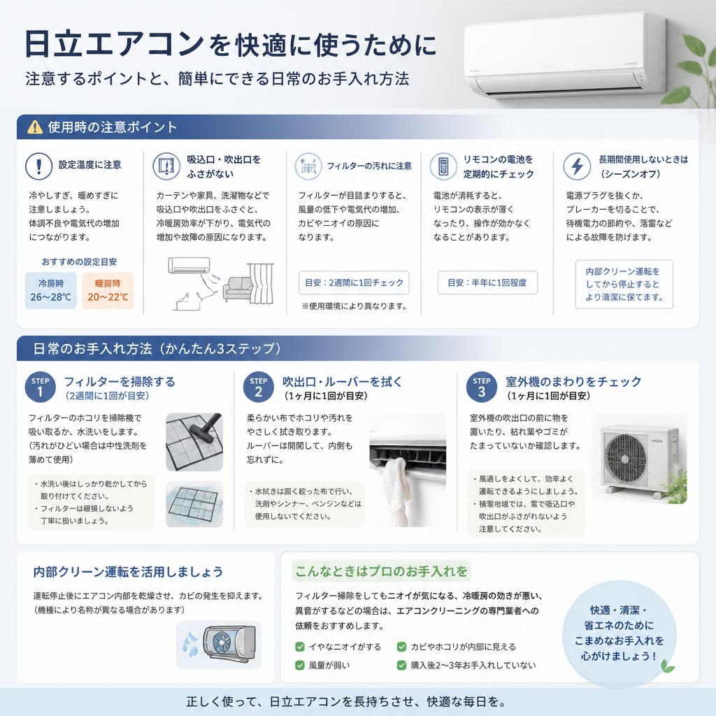 自分でできるエアコンのお手入れ方法